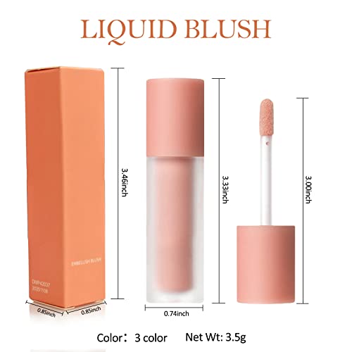Matte Liquid Blush For Cheeks, Soft Cream Blush Makeup, Velvet Mousse Texture, Breathable Feel, Natural-Looking, Blush Stick For Cheek 02# So Alive #TOP6