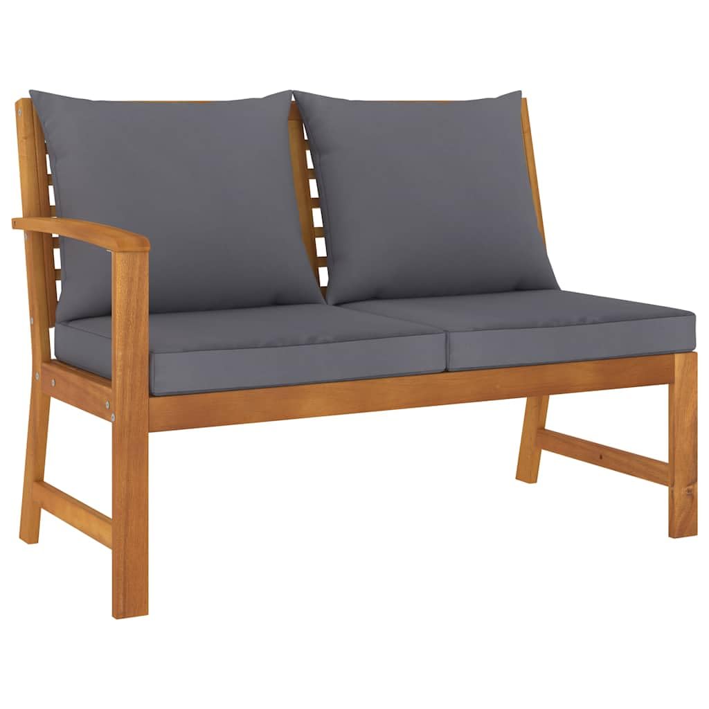 Banc de jardin 114,5 cm en acacia pour solution d assise confortable et durable