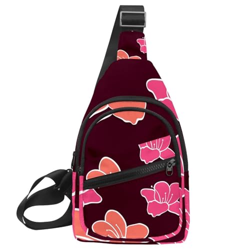 Sac à bandoulière étanche 30x18cm style fleuri pour le quotidien