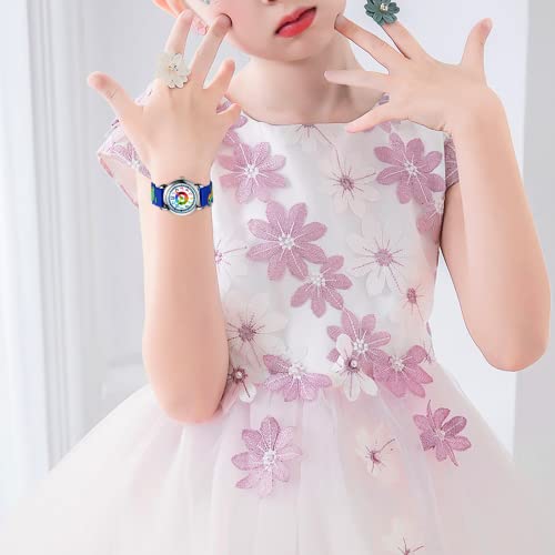 KDM Kinderhorloge jongens meisjes waterdicht kinderen leerhorloge oplichtend kinderen meisjes kinderhorloge leren… - Image 3