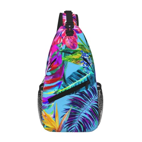 Sac à dos tendance léger pour homme imprimé plantes tropicales