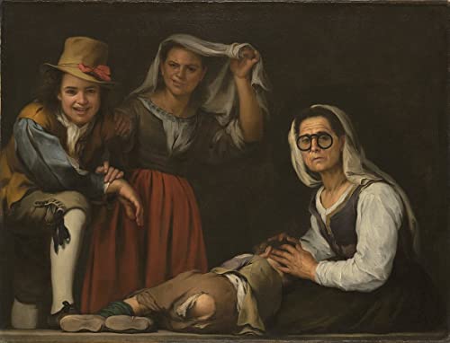 Impression d'art Murillo quatre figures tableau décoration murale 60x90