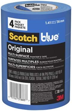 Scotch 2090-36ep4 1.41 X 60 Yards Scotchblue Original Multi-Surface Painter'S Tape 4 Count