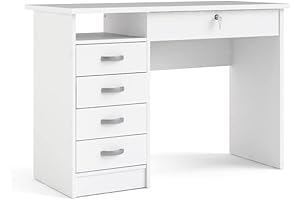Five-Drawer White Workspace Essential by Tvilum