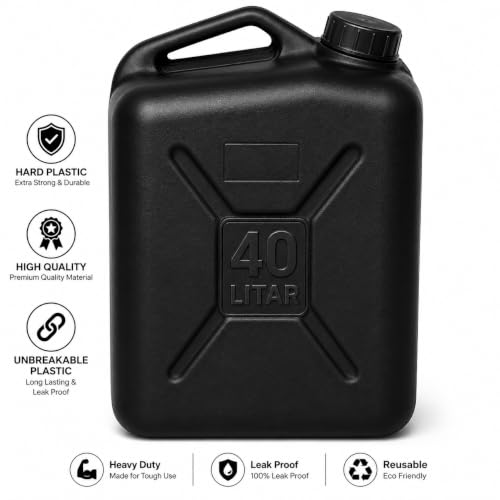 Image of 40 Litre Petrol Diesel Dispenser Can - Heavy Duty Fuel Storage Container with Dispensing Nozzle, Strong Original Quality