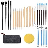 DAZUOQIYUN 25 Stück Polymer Clay Werkzeug, Modellierwerkzeug für Modeliermasse, Töpfern Werkzeug, Schnitzwerkzeug, Ton Werkzeug