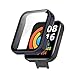 [2-Pack] Senter Case Built in Tempered Glass Screentector Compatible with Redmi Watch 2/Horloge 2 Smartwatch, Hard PC Case Ultra-Thin Bumper Overalltective Cover