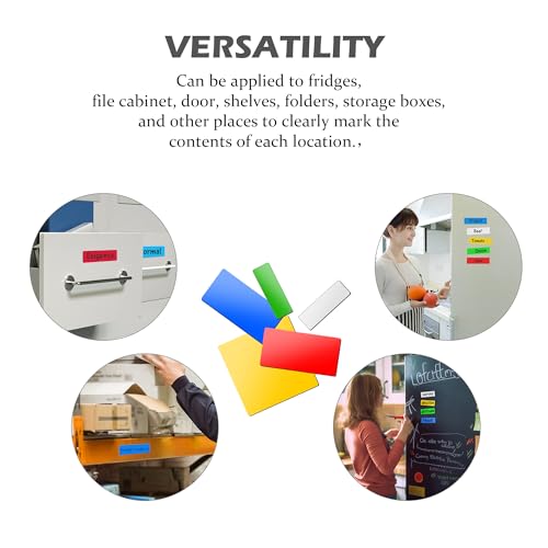 Realth Dry Erase Magnetic Labels Red 1'' × 3''60 Pcs Washable Reusable — view 3