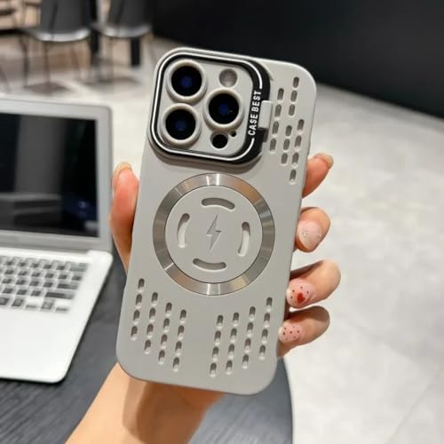 Coque refroidissement iPhone 12 magnétique grise contre la chaleur