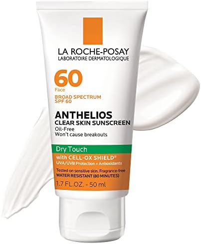 La Roche-Posay Anthelios Clear Skin Dry Touch Sunscreen for Face, SPF 60