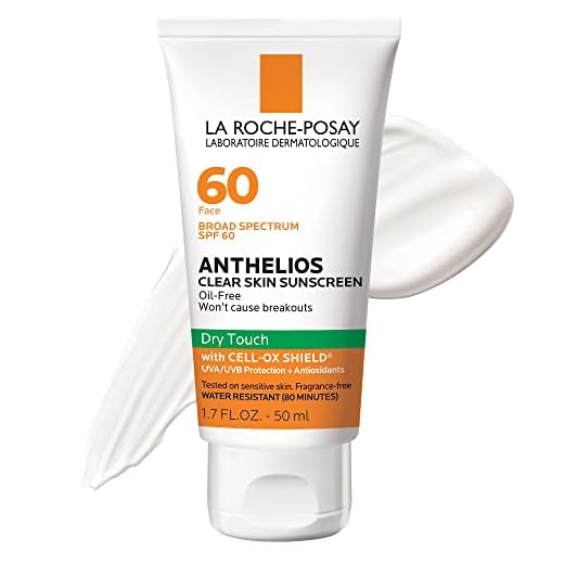 La Roche-Posay Anthelios Clear Skin Dry Touch Sunscreen SPF 60, Oil Free Face Sunscreen for Acne Prone Skin, Won't Cause Breakouts, Non-Greasy, Oxybenzone Free