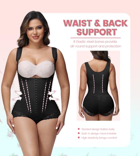 SHAPSHE Fajas Colombianas Moldeadoras Postpartum Stage 2/3 Body Shaper Tummy Control Shapewear for Women with 8 Bones3