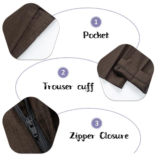 Suits for Men Slim Fit 2 Pieces Peaked Lapel Double Breasted Tuxedo Blazer Stripe Pants Tie Prom Party Business4