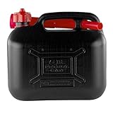 5 Liter WoWieAgrarTechnik Benzinkanister, Kunststoff, rot, 5 Liter, UN-geprüft, Benzintank, Kraftstoff-Aufbewahrung
