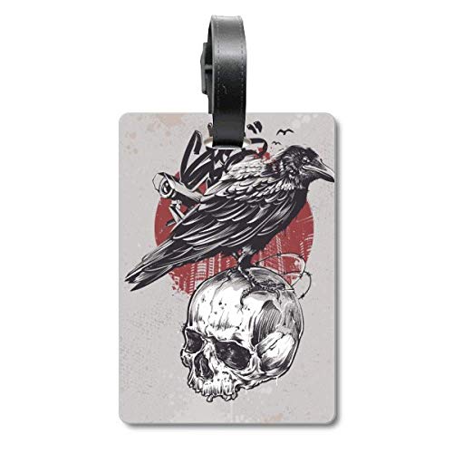 Étiquette pour valise squelette indien Crow évite la perte de sac