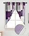 Rustic Purple Swag Curtains Valance For Kitchen Windows,Abstract Oil Painting Grunge Art Ombre Wide Rod Pocket Curtain Drapes,Bedroom Bathroom Cafe Living Room Light Filtering Drapery,72