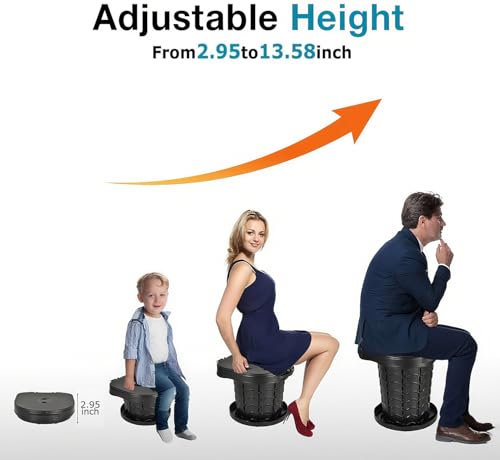 Upgrade Retractable Portable Toilet Camping Toilet Lightweight and Height Adjustable Folding Travel Toilet Portable Potty for Adults Kids, Perfect for Travel,Camp,Car,Emergency Use - Image 4