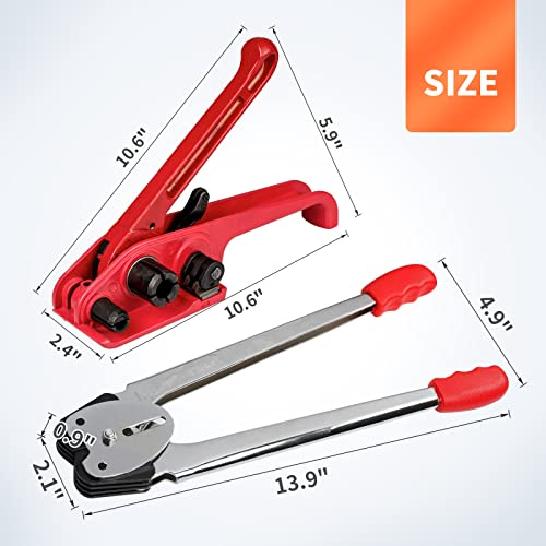 Vetaking 6505SET Pallet Pp Plastic Strapping Kit, Packaging Banding Tensioning Tool, Heavy Duty Poly Tensioner & Cutter Manual Tools thumb #4