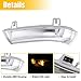 X AUTOHAUX Car LED Front Left Side Mirror Turn Signal Light 1K0949101 1K0-949-101 1KD949101B for Volkswagen Eos 2007 2008 for Volkswagen GTI 2006 2007 2008 2009