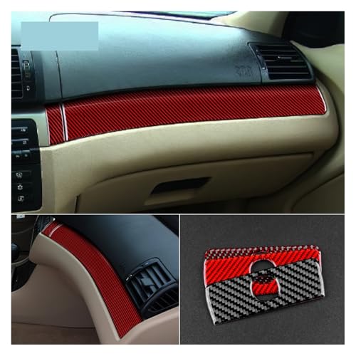 Accessoires de voiture BMW E46 garniture de carbone rouge mat côté passager - 5