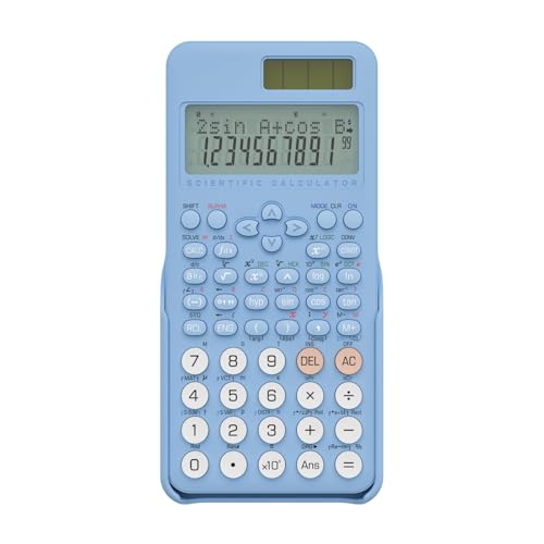 NEWYES Scientific Calculator for Students, 2-Line Math Calculator with Dust Cover, Middle and High School Supplies for Sudents