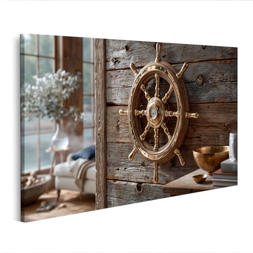 Tableau sur toile motif volant de bateau style nostalgique pour salon