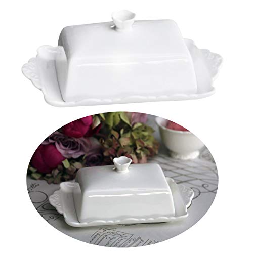 LS-LebenStil Vintage Butterdose Paris 19x12cm Keramik 2tlg. mit Deckel...