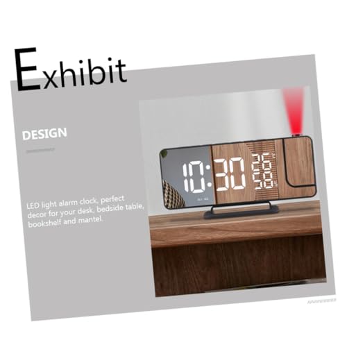 Reloj despertador digital con proyector ajustable para mesa de noche 4