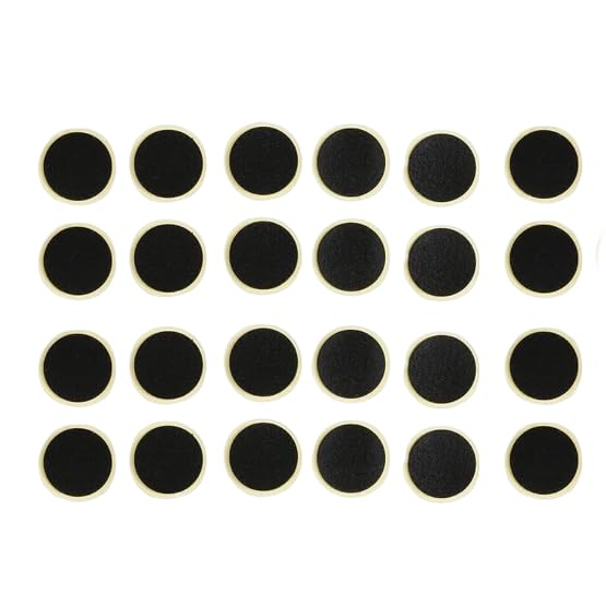 24Pcs Black Bike Tire Patch Kit,Glueless Bike Repair Patch, Round Bike Tube Patches, Bike Inner Tube Repair Kit, Bike Patch Kit for Road and Mountain Bikes Tire Repair Kits, Cycling Tires Tubes