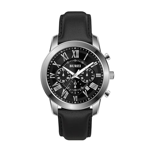 [BUREI] �r���v �����Y �A�i���O �N�I�[�c �h�� ���t �y�� �j���p �N���m�O���t ���₷�� ���Ŏ��v �l�C �V���v��������� �r�W�l�X �y�� ���[�}���� �u���b�N�v�x���g �a�m ���̓� �M�t�g mens watch (�u���b�N, �u���b�N, ���U