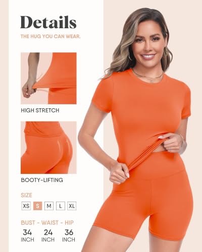 Image of ZOOSIXX Two Piece Workout Sets for Women - Summer Outfits 2 Piece Short Gym Sets Casual Lounge Vacation Matching Clothing