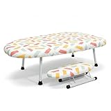 BeGrit Mesa Planchar Tabla de Planchar Pequena con Patas Plegables Mini Funda para Tabla de Planchar Mangas Ironing Board Planchado Tabua de Engomar 60 × 35 cm