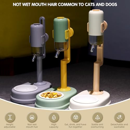 JWPC Pet Dispenser de Água Permanente Gato Cachorro Tigela de Cerâmica de Pé Alimentação Automática