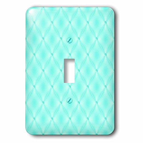 Interrupteur à bascule turquoise clair diamant 3dRose plaque murale design - 2