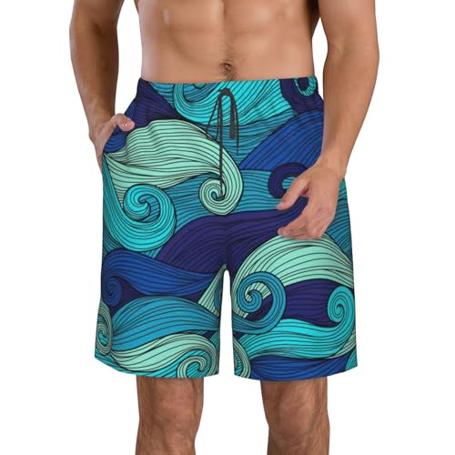Traje de baño para hombre Ocean Wave con forro de malla y bolsillos