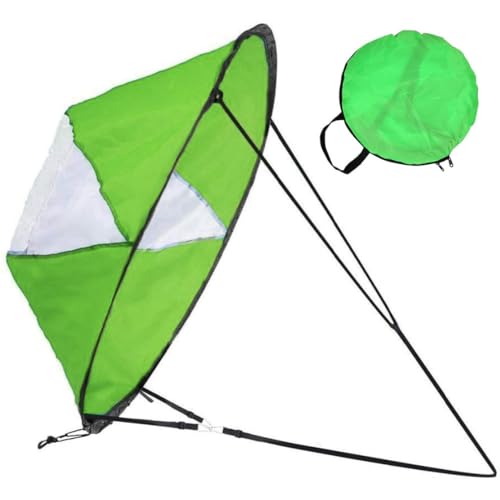 Yeory Kayak Sail Foldable PVC Quick Release Clear Window Downwind Kayak Wind Sail Portable Kayak Accessories Paddle Board Sail Green