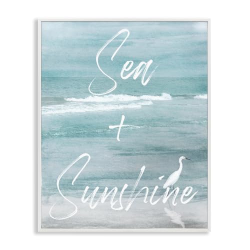 Sea and Sunshine Coastal Bird, 24 x 30 Inch Framed Giclée Print