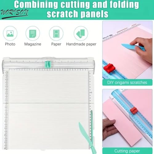 Image of Worison Foldable Multipurpose 12 x 12 Inch Scoring Board for Scrapbooking, Art & Craft, Paper Trimming Etc