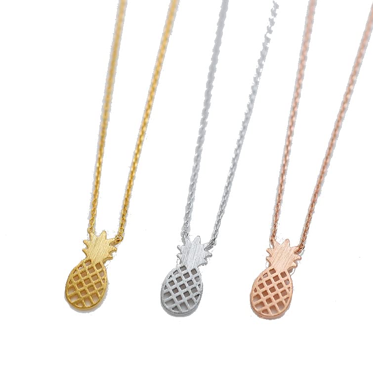 Dainty Pineapple Necklace Available in Gold, Silver, Rose