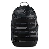 Hurley Mens Skateboard Backpack, Grey Camo, One Size