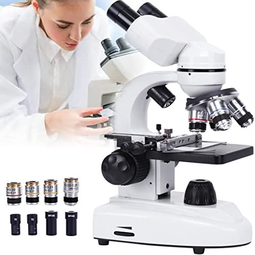 Microscopio binocular digital LED, aumento 20X-7000X, cámara Full HD, etapa 3D, iluminación doble, enfoque grueso y fino, adaptador de teléfono móvil