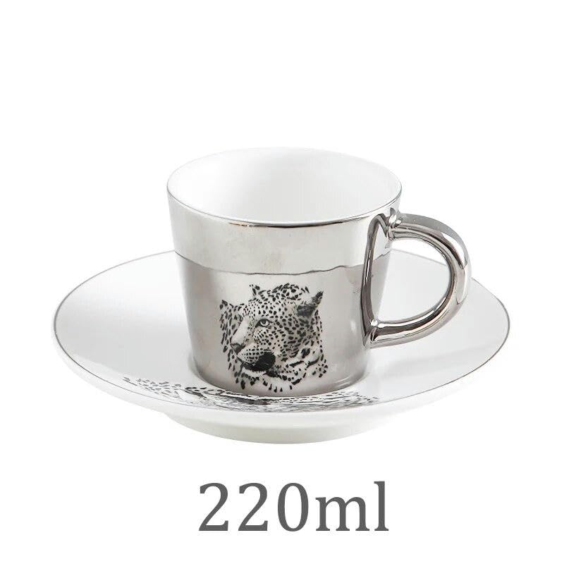 Tasse Anamorphique Cheval 3D Miroir – Illusion Optique Créative 90–230 Ml, Cadeau Original Café & Thé Avec Sous-Verre