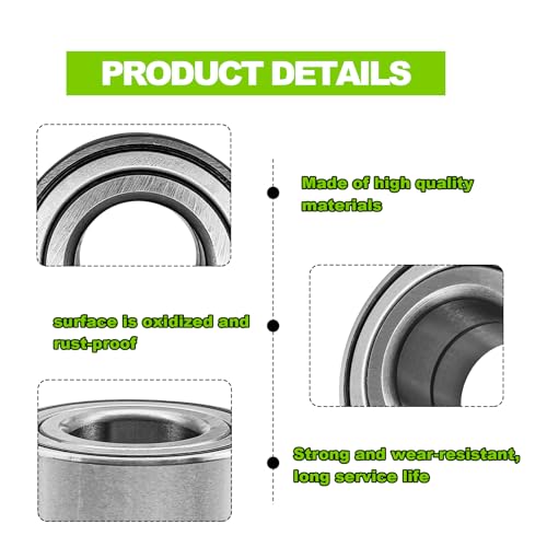 Image of Front Heavy Duty Wheel Bearing & Seal kit - Compatible with Honda 2014-2024 Rancher 420 Rubicon 500 520 / Foreman 500 520, Replace 91051-HR3-A21 90651-HR3-A20