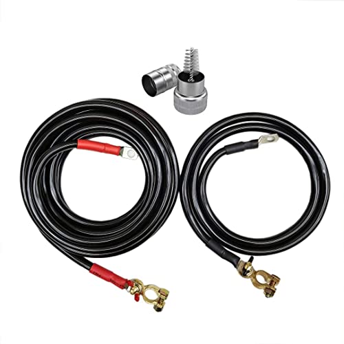 Câble 1 AWG pour kit de déplacement de batterie USA - Négatif 0,9m et positif 2,4m