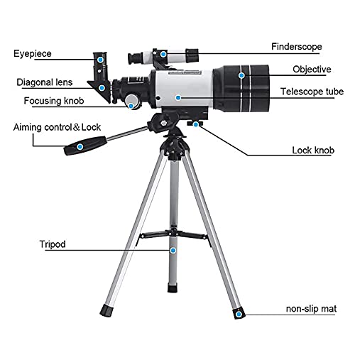 Telescopio Refractor 150X Astronómico para Niños con Trípode miniatura 6