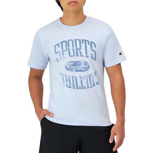 T-shirt script graphique Champion bleu pour homme en S