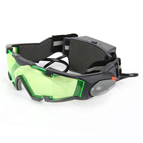 Excelvan® Ergonomic design Dust-proof Night Goggles JYW-1312 Night Vision Goggles with flip-out lights