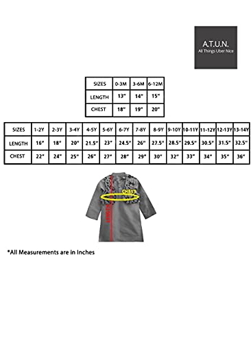 Image of A.T.U.N. All Things Uber Nice) Polyester All Things Uber Nice Boy's Regular Kurta Pyjama Jacket Set