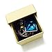 VANTIYAUS Pyramid Pendant Necklace Charm Luminous Alloy Crystal Stone Fluorescent Green Glow in the Dark Gift for gilrs woman