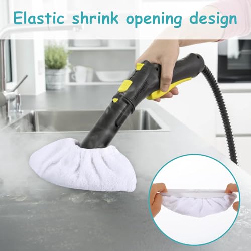 Tbintul 12x Dampfreiniger Mikrofaser Ersatztücher Set, Mikrofasertuch für Handdampfreiniger, Waschmaschinengeeignet